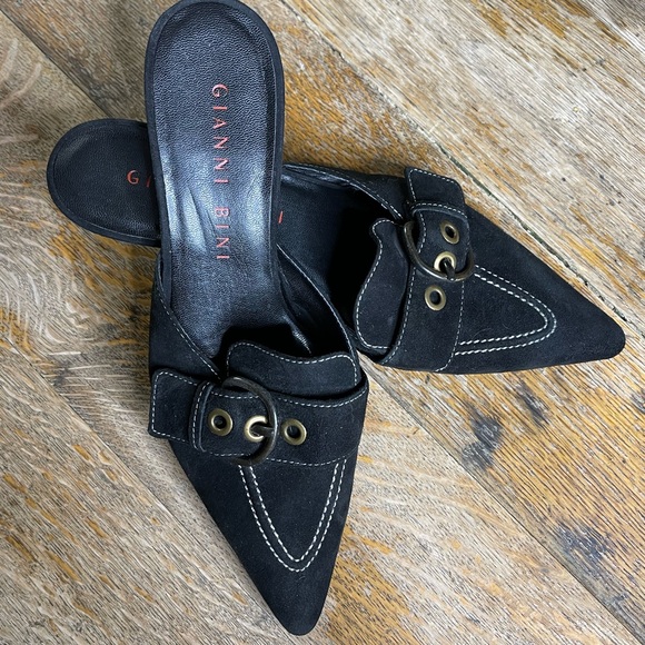 Gianni Bini heels Black Suede size 8m - Picture 1 of 4